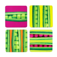 Pop Art Peas Coasters